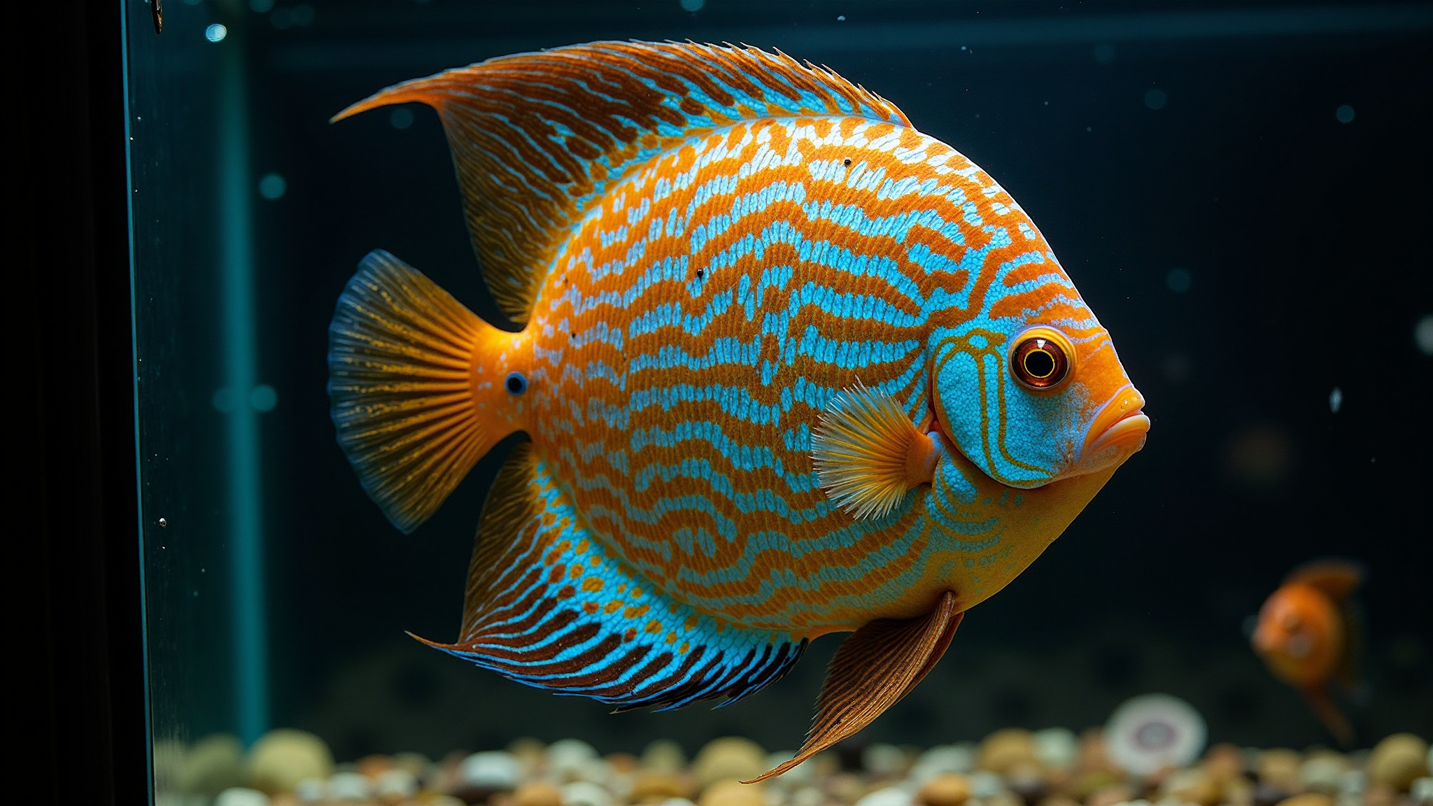 精心布置的水族造景为鱼儿提供舒适环境