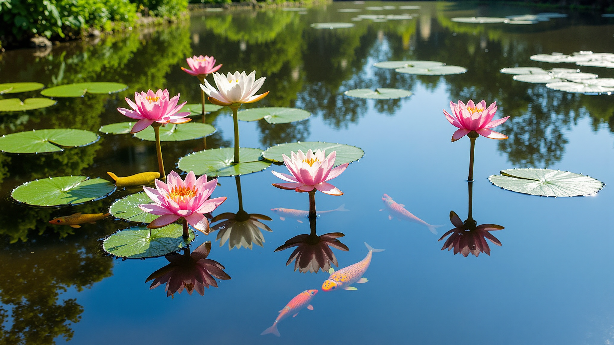 花园水景鱼池